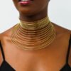 NJEMA African brass choker necklace