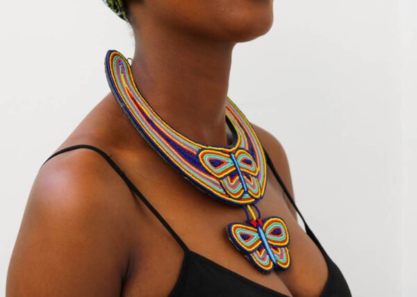 NYOTA Beaded Leather necklace