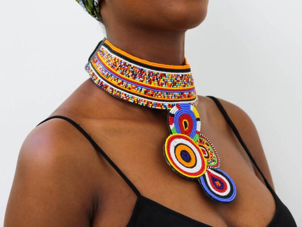 RIARA Beaded Leather necklace