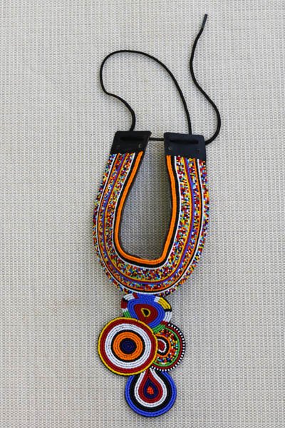 RIARA Beaded Leather necklace