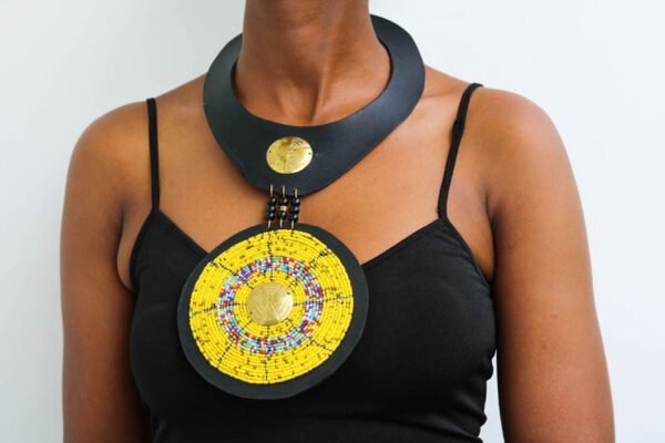 KIHINGO Beaded Leather necklace