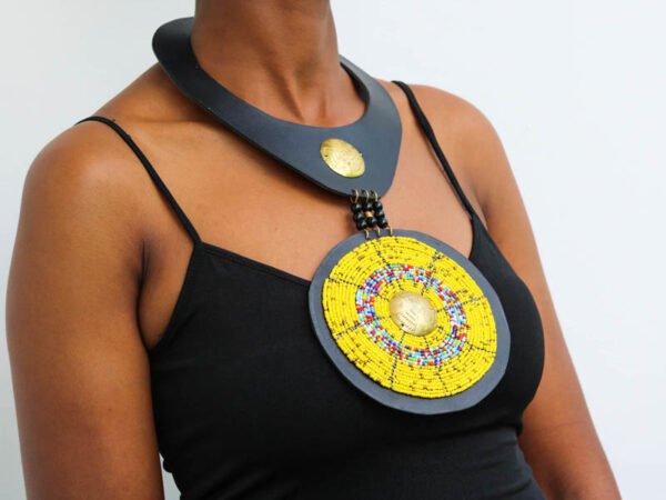 KIHINGO Beaded Leather necklace