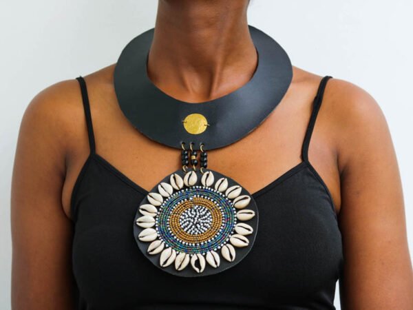 NEGU Beaded Leather necklace