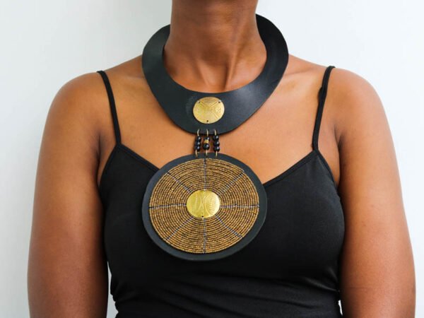 KABETE Beaded Leather necklace