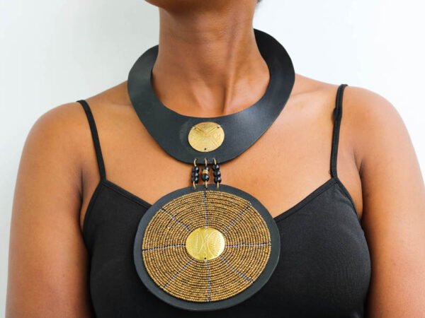 KABETE Beaded Leather necklace