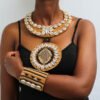 NYADISI Cowrie pendant necklace with matching bracelet