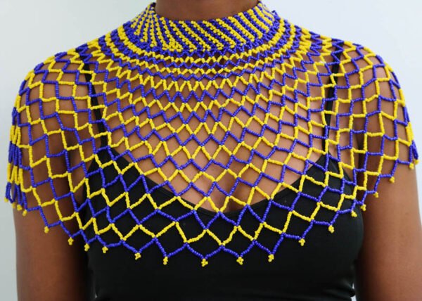AMANI African Beaded cape necklace