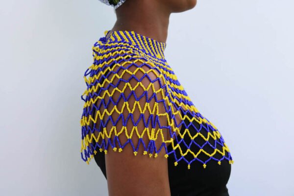 AMANI African Beaded cape necklace