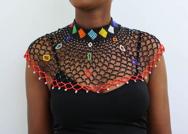 AMINA Beaded cape necklace