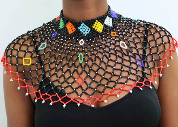 AMINA Beaded cape necklace