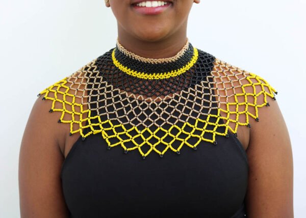 ABDALA Beaded cape necklace