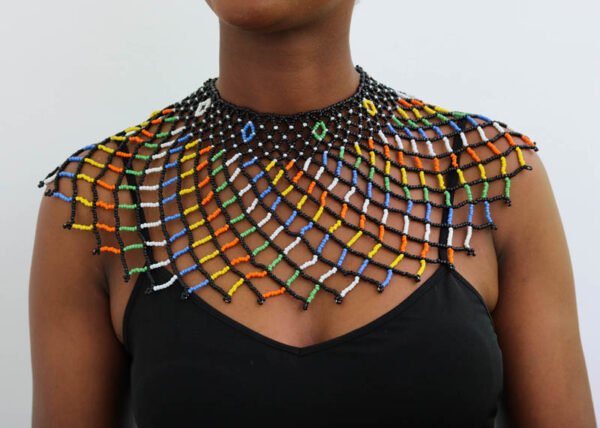AFLA African Beaded cape necklace