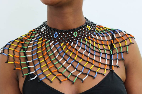 AFLA African Beaded cape necklace