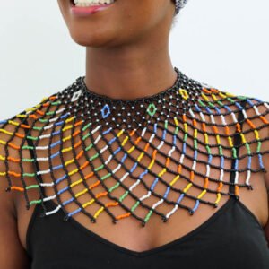 AFLA African Beaded cape necklace