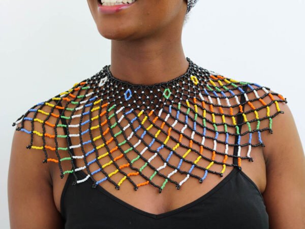 AFLA African Beaded cape necklace
