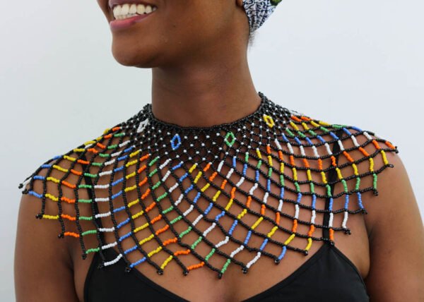AFLA African Beaded cape necklace