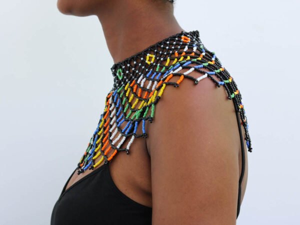 AFLA African Beaded cape necklace