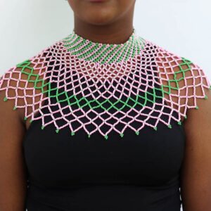 AFUA African Beaded shawl necklace