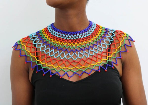 AMBETA African Beaded cape necklace