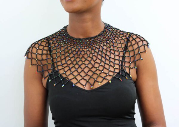 AZIZI African Beaded cape necklace