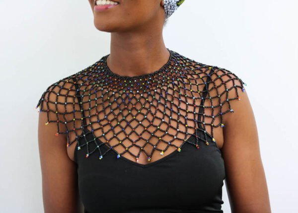 AZIZI African Beaded cape necklace