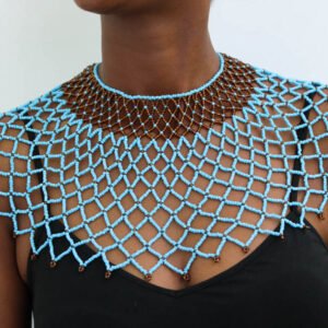 AYA African Beaded cape necklace