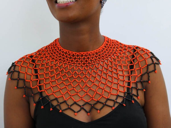 ATIENA African Beaded Cape necklace