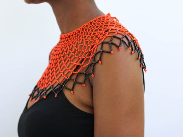 ATIENA African Beaded Cape necklace