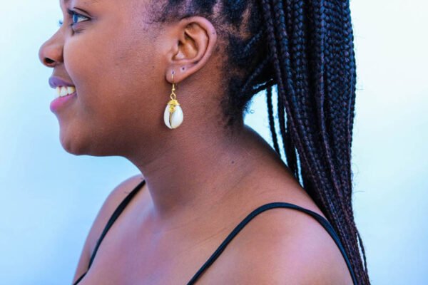 FAHIM African Cowrie earrings