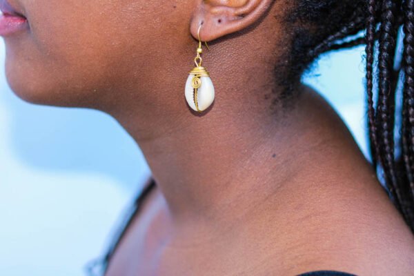 FAHIM African Cowrie earrings