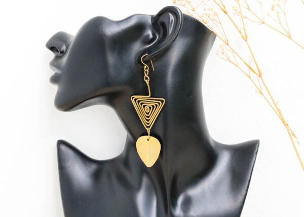 CHANE African Brass Earrings