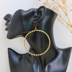 CHINIRA Brass Hoop Earrings