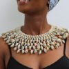 ALI African cowrie shell necklace, Gift for her