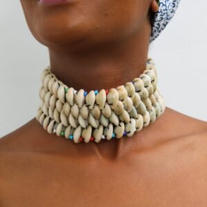 ARABO African Cowrie Choker Necklace