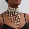 KAMEGA Cowrie Leather Choker Necklace