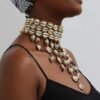 KAMEGA Cowrie Leather Choker Necklace