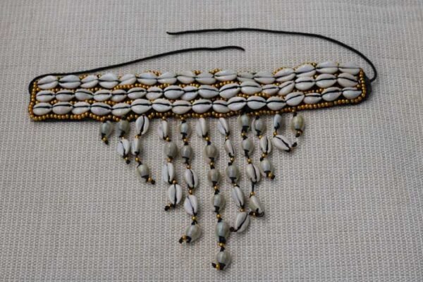 KAMEGA Cowrie Leather Choker Necklace