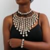 KIJABE African Choker Cowrie Necklace with matching bracelet