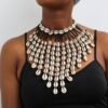 ADILA African Beaded Cowrie Necklace