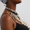 ADILA African Beaded Cowrie Necklace
