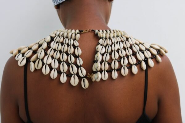 GACHIE African Cowrie Shell Necklace with matching bracelet