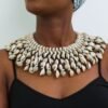 AMU African cowrie shell necklace, Gift for her