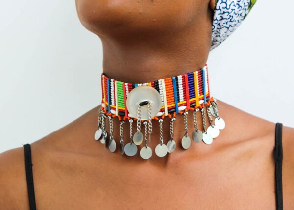 TULIA Beaded Choker Necklace, Beaded Bracelet