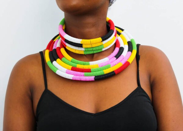 MJIBU African Beaded necklace