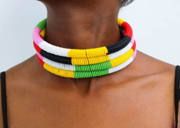 MJIBU African Beaded necklace