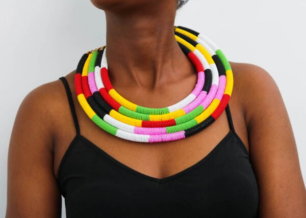 MJIBU African Beaded necklace