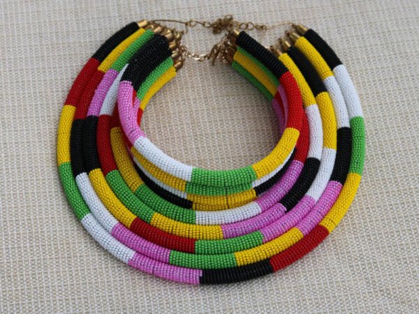 MJIBU African Beaded necklace