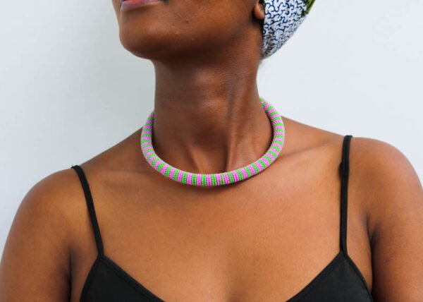 MAKIRI African Beaded necklace