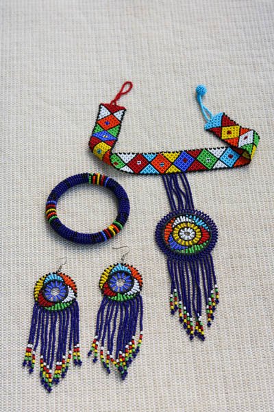 AMANA African Beaded jewelry set
