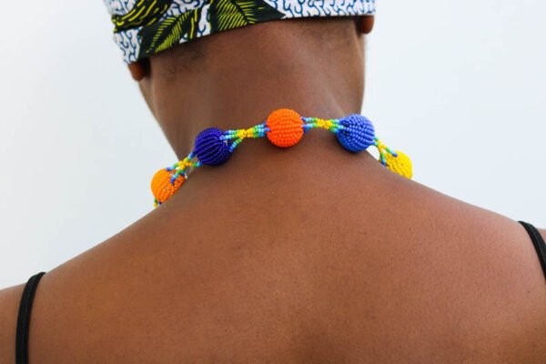 ASHA African Beaded Ball Necklace